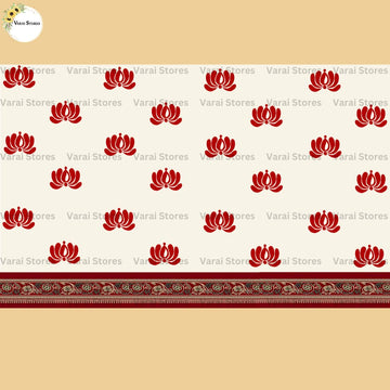 Ruby lotus - Fabric Floordrop