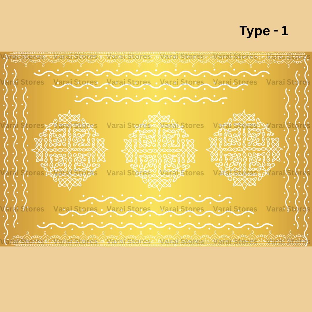 Traditional  Kolam - Fabric Floordrop