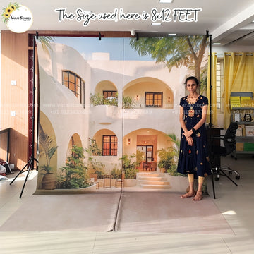 Dreamy Archway Villa With Floor  - Fabric (8x12) Feet