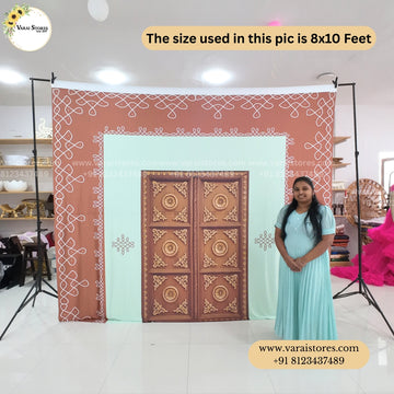 Antique Door Kolam - Fabric With Pole Pocket