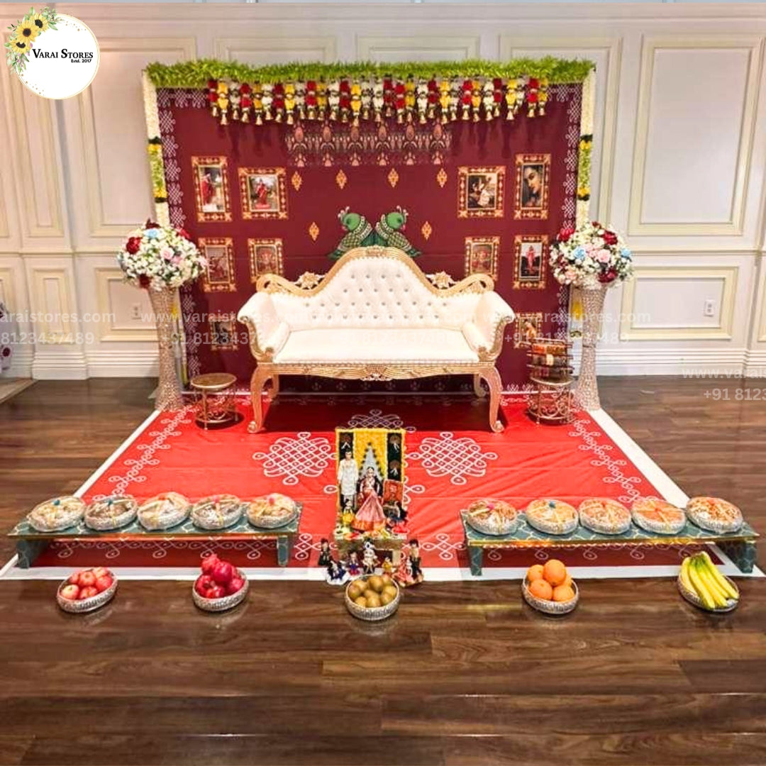 Classic Tanjore art   - Fabric (8x8) Feet With Pole Pocket