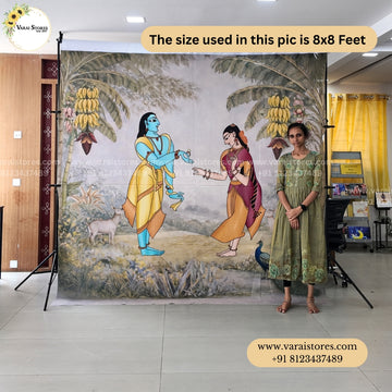 Bapu Bomma Engagement - Fabric (8x8) Feet With Pole Pocket