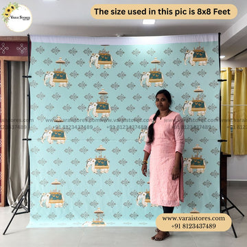 Elephant flourish - Fabric With Pole Pocket