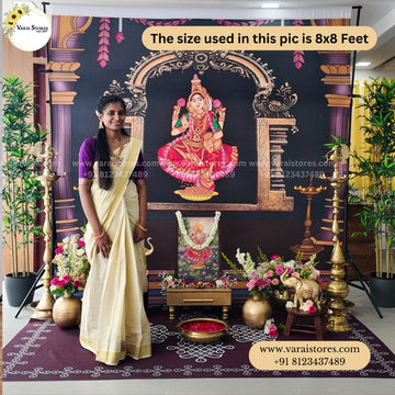 Divine Mahalakshmi - Fabric With Pole Pocket