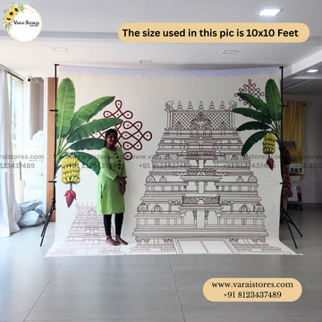 Traditional Temple  - Fabric With Pole Pocket