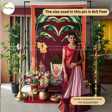 Banana Tree Temple - Fabric (8x5) Feet with pole pocket