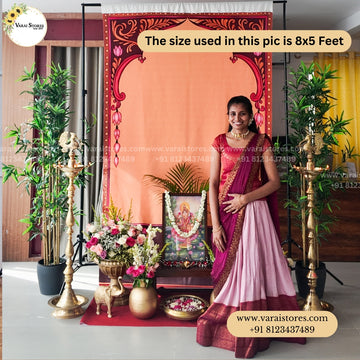 Yellow Temple - Fabric (8x5) Feet with pole pocket