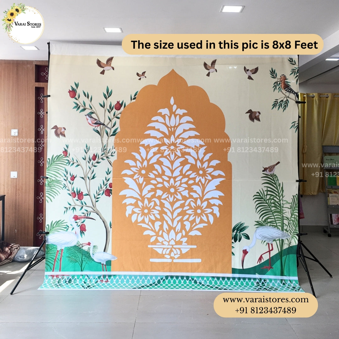 Floral Heritage Arch  - Fabric With Pole Pocket