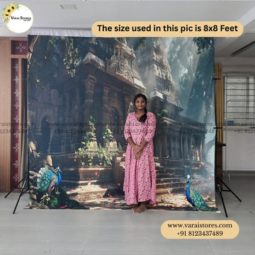 Musical Krishna  - Fabric With Pole Pocket