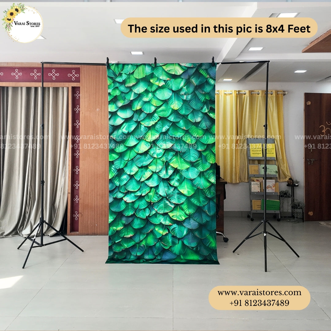 Banana Leaf - Fabric (8x4) Feet With Pole Pocket