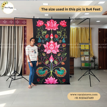 Lotus Sketch - Fabric (8x4) Feet With Pole Pocket