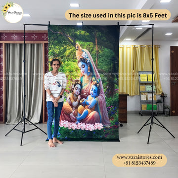 Mom and Kids - Fabric (8x5) Feet With Pole Pocket