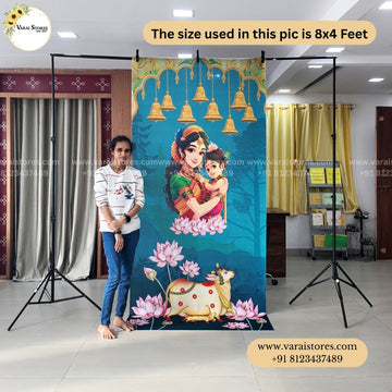 Annaprasana BOY - Fabric (8x4) Feet With Pole Pocket
