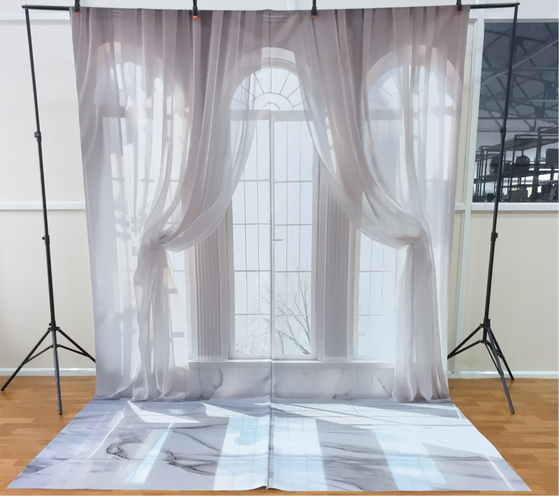 Serenity White Door - PREMIUM FABRIC  (8x12) Feet