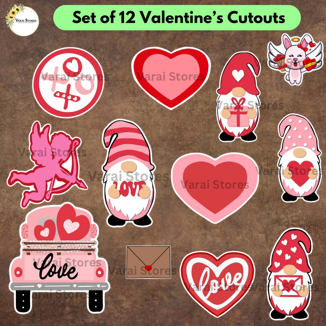 Valentines Cutouts (Set Of 12)