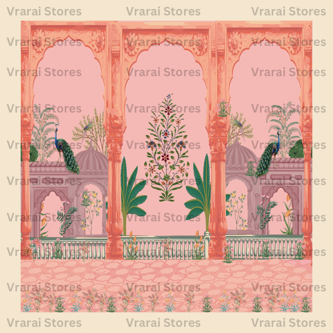 Peacock Palace - Fabric With Pole Pocket