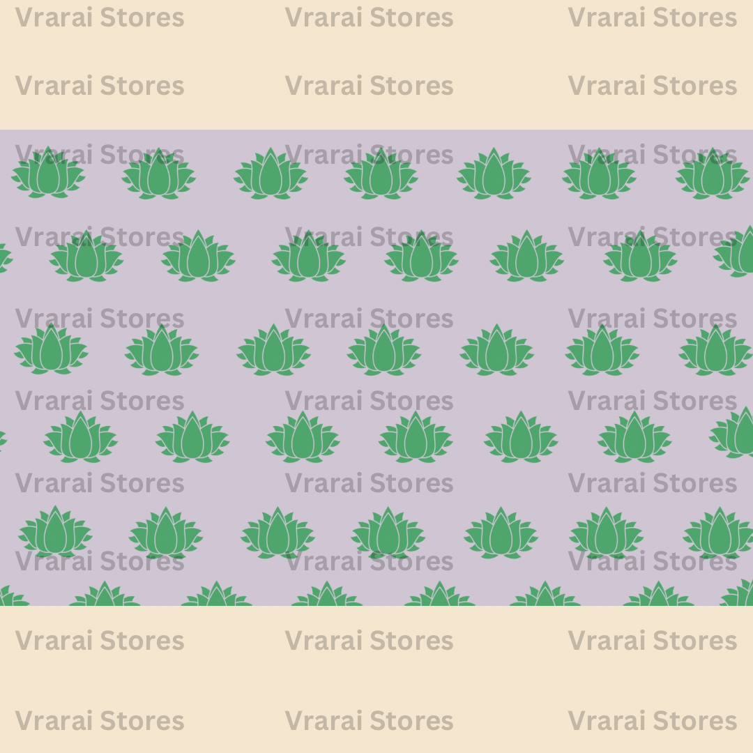 Pastel Lotus: Green - Fabric Floordrop