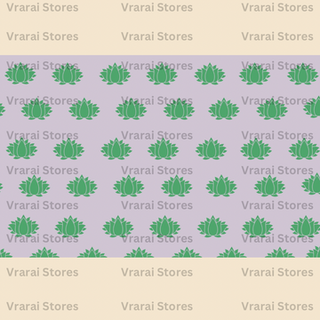 Pastel Lotus: Green - Fabric Floordrop