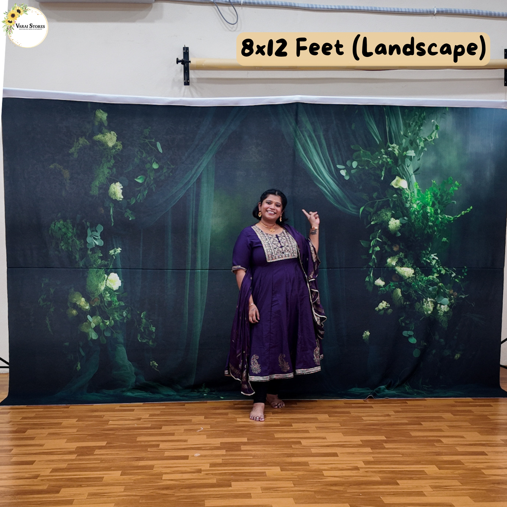 Green Melody - Printed Lifestyle  Backdrops -  PREMIUM FABRIC