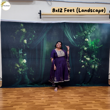 Green Melody - Printed Lifestyle  Backdrops -  PREMIUM FABRIC