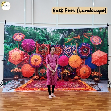 Colourful Umbrella - Fabric With Pole Pocket