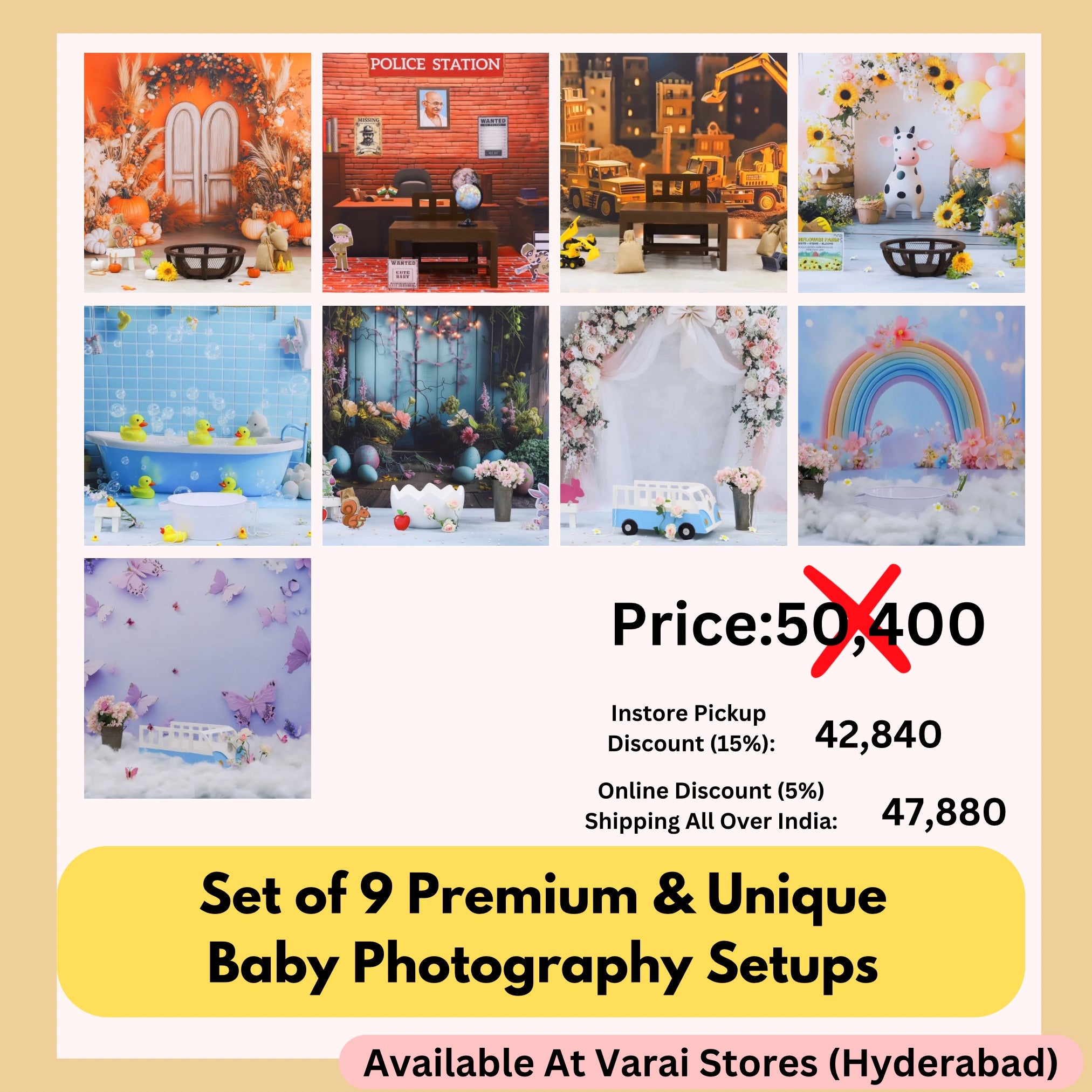 Varai Varai Studio Package (9 Themes) - ( Hyderbad Branch )