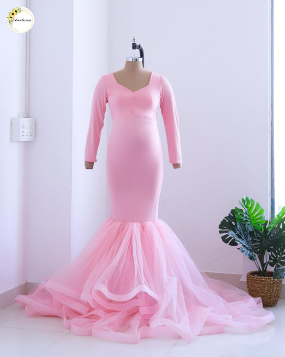 Stella Maternity Gown - Light Pink