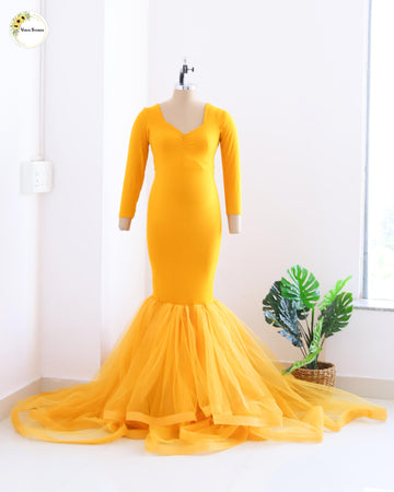 Stella Maternity Gown - Yellow