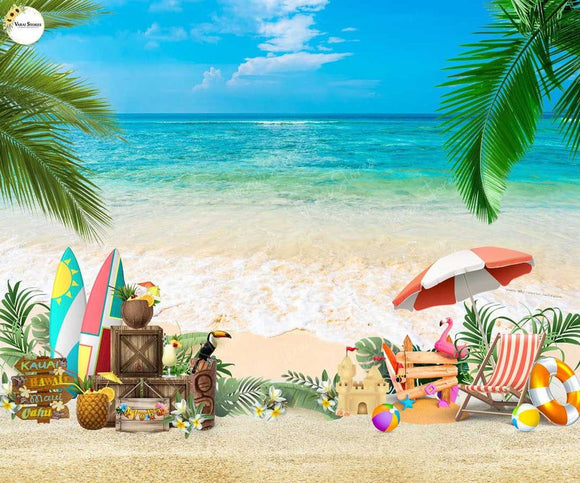 Beach Vibes - Fabric (5x8) Feet