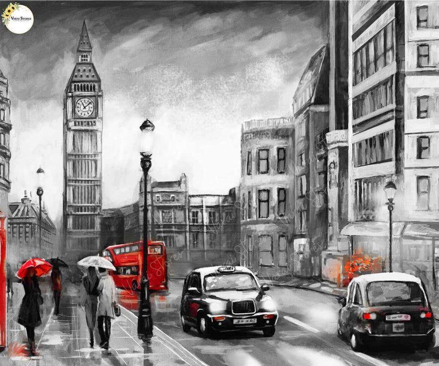Busy Street - Fabric (5x6) Feet