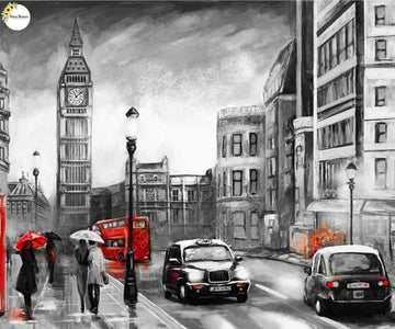 Busy Street - Fabric (5x6) Feet