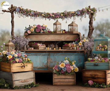 Flower Party- Fabric (5x8) Feet