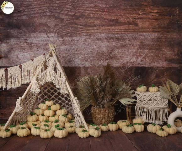 Boho Pumpkin - Printed Baby Backdrop - FABRIC (PRE ORDER)