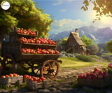 Apple Cart - Printed Baby Backdrops - Fabric(Pre Order)