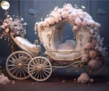 Floral Carriage - Printed Baby Backdrops - Fabric(Pre Order)