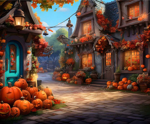 Pumpkin Street - Printed Baby Backdrop - FABRIC (PRE ORDER)