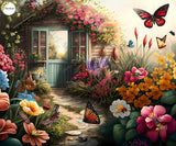 Butterfly Garden - Printed Baby Backdrop - FABRIC (PRE ORDER)