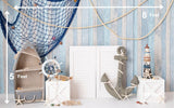 Sailing To The Sea - Printed Baby Backdrop - FABRIC (PRE ORDER)