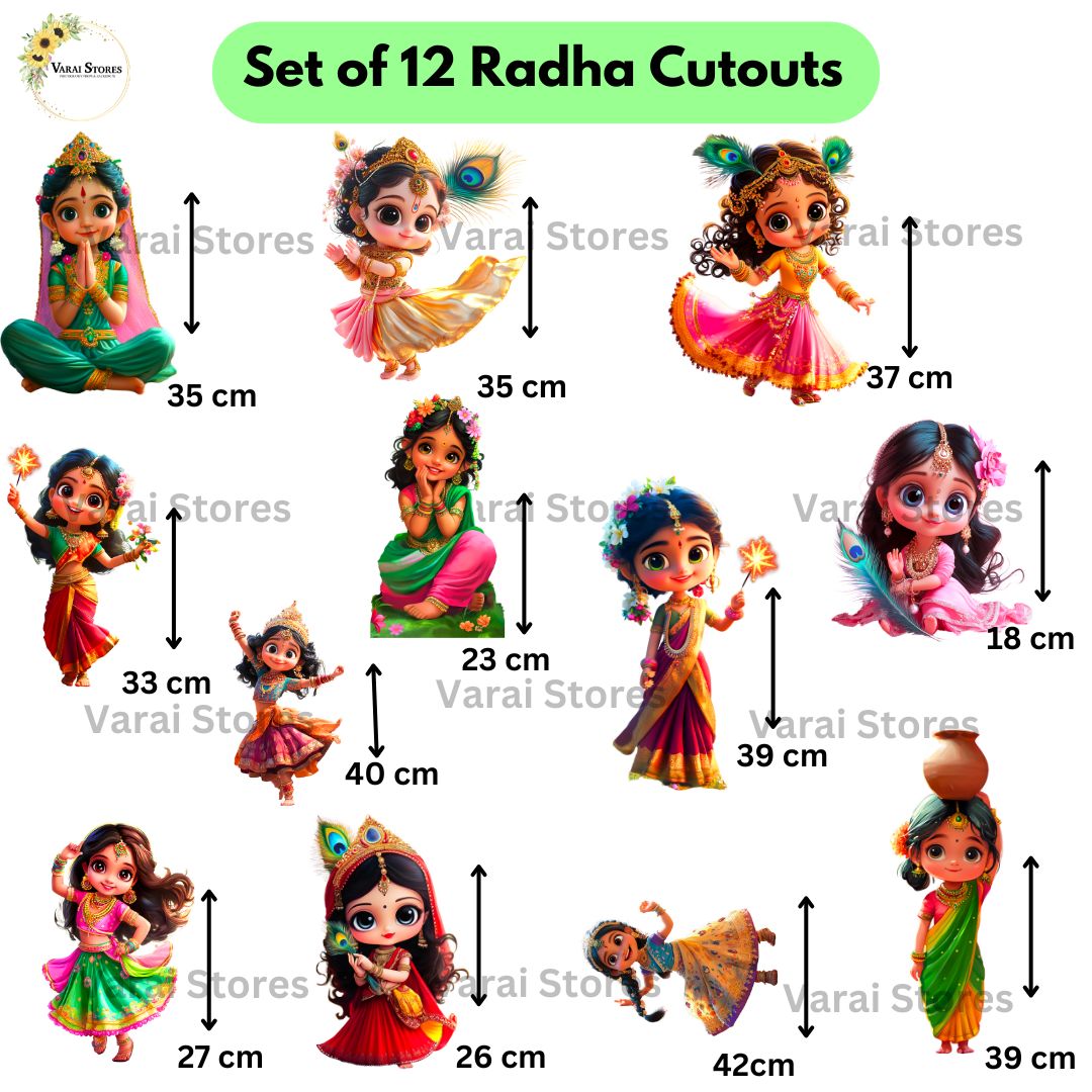 Radha Cutouts (Set Of 12)