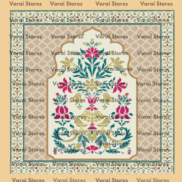 Pink Marble Flower  - Fabric With Pole Pocket