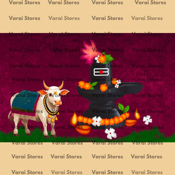 Siva  Lingam (Pink)   - Printed Backdrop - FABRIC (5x8) Feet