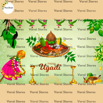 Ugadi Backdrop Type -2  -  Printed Backdrop - FABRIC (5x8) Feet