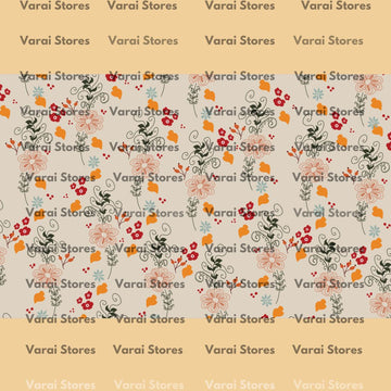 Floral Pattern  - Fabric Floordrop