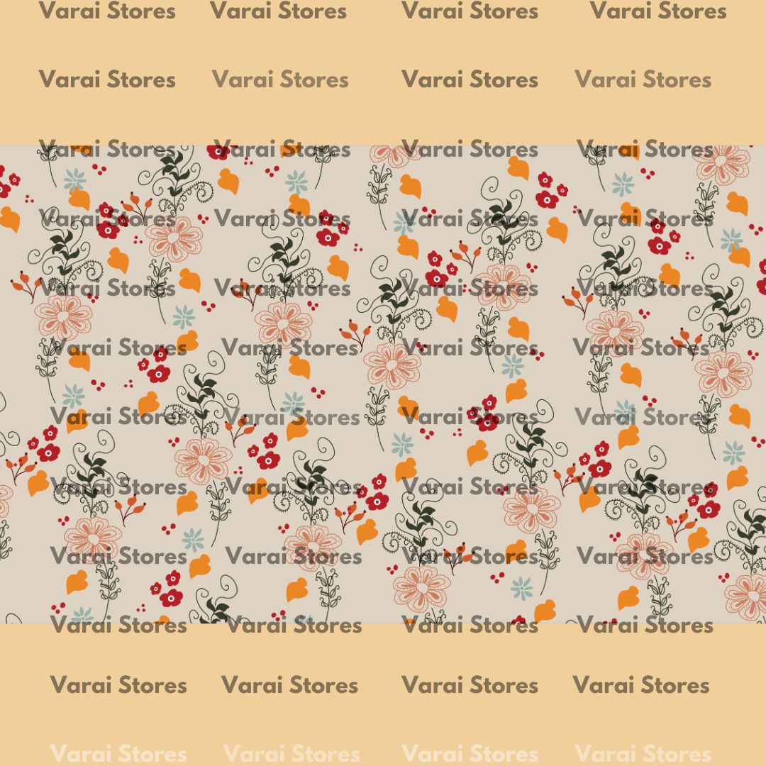 Floral Pattern - Fabric (5x8) Feet