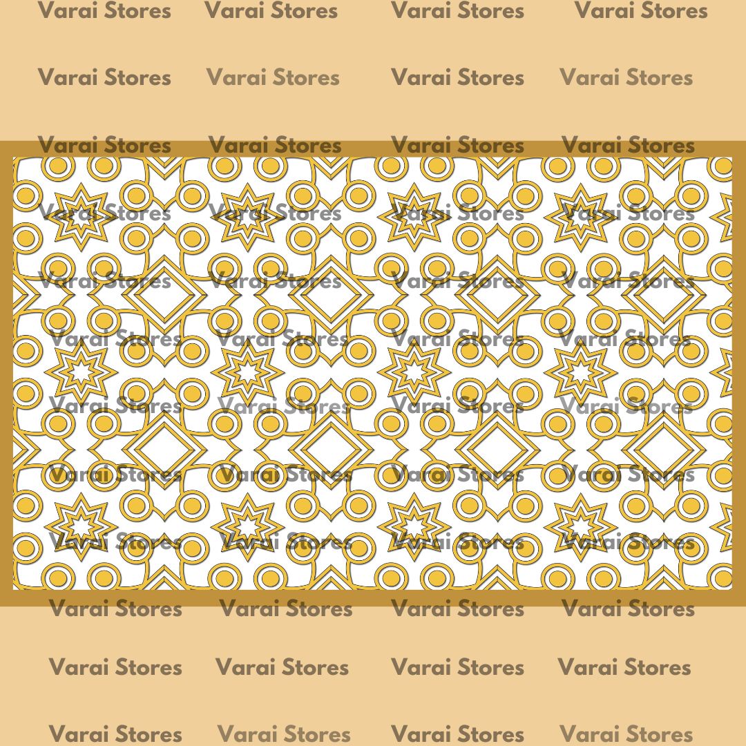Crease Pattern Yellow   - Fabric Floordrop