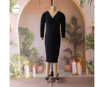 Maternity Bodyon Gown - Black