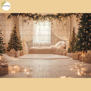 Christmas String Light - Baby Printed Backdrops - PREMIUM FABRIC