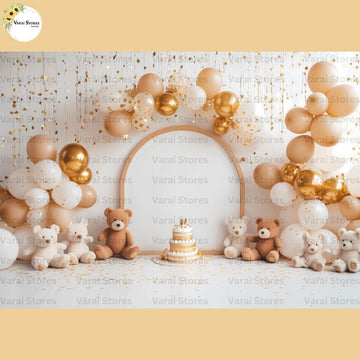 Birthday Balloons - Baby Printed Backdrops - PREMIUM FABRIC