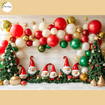 Little Christmas Party - Baby Printed Backdrops - PREMIUM FABRIC