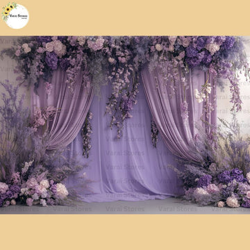 Lavender Rose Drapes   - Fabric (5x7) Feet
